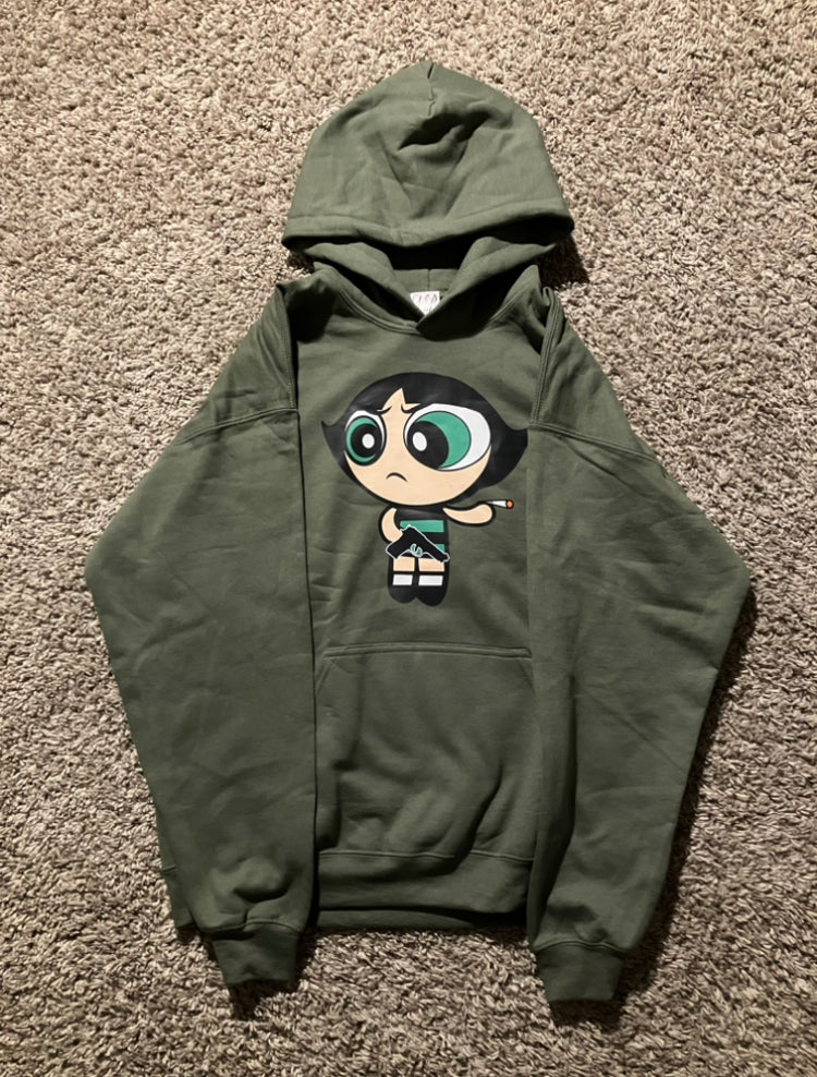 puff hoodie (green)