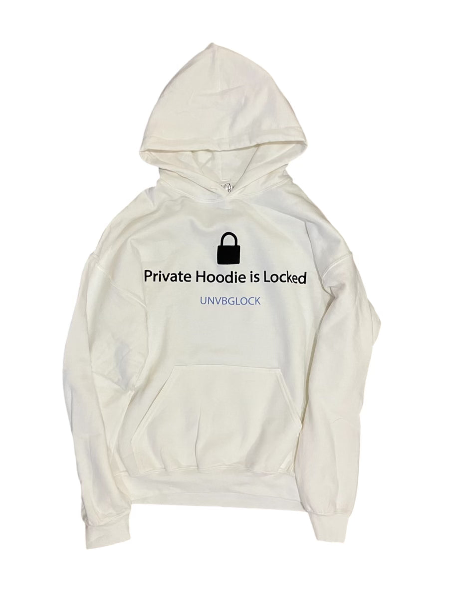 white private hoodie