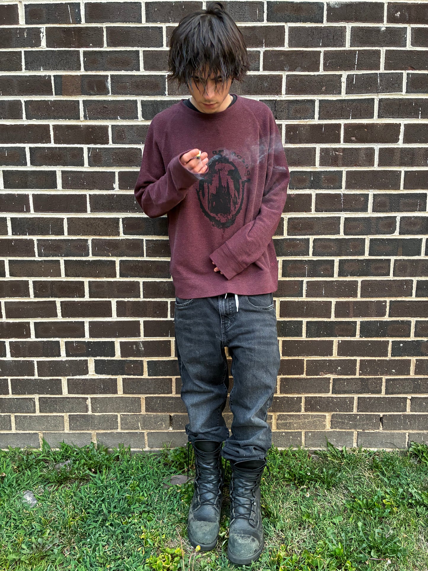 "RED CASTLE" RAGLAN CREWNECK (1of1)