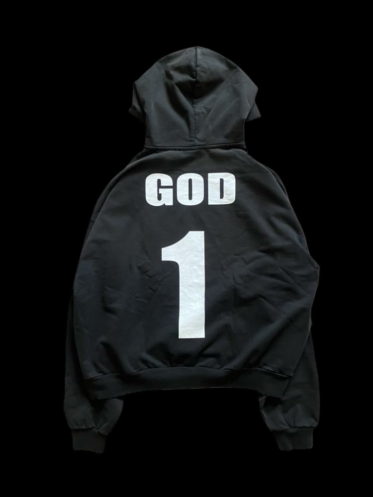 (NEW) black "God 1st" hoodie