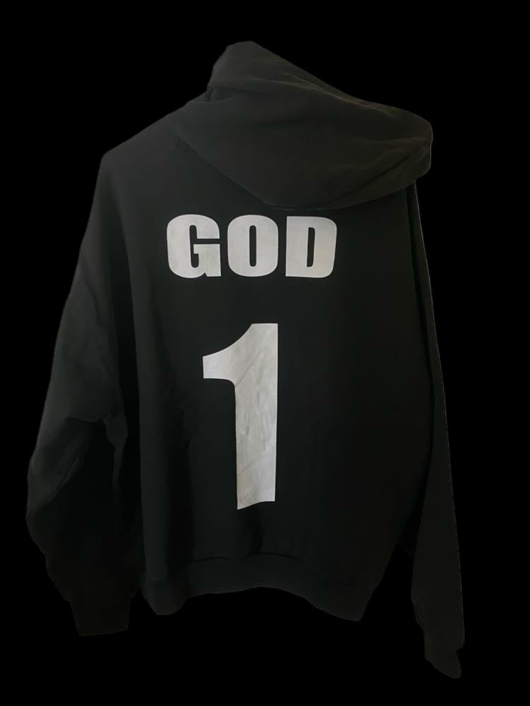 (NEW) black "God 1st" hoodie