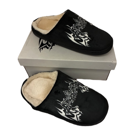 LOGO FUR SLIPPERS