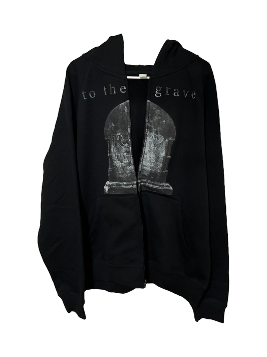 "to the grave" zip up