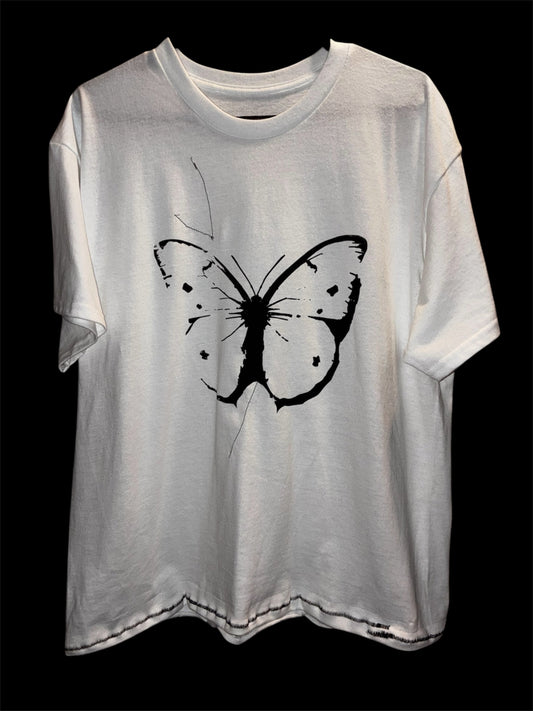 WHITE BUTTERFLY TEE